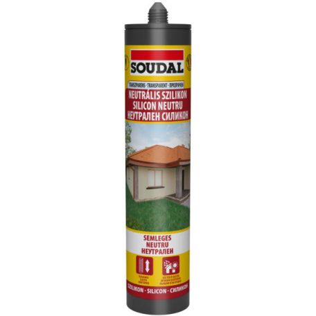 Soudal neutrális szilikon transz színtelen 280 ml