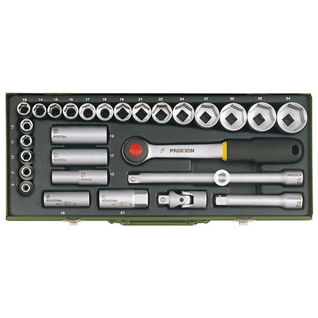 PROXXON 23.000 dugókulcs készlet 1/2  29db-os