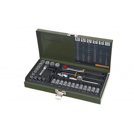 PROXXON 23.080 dugókulcs készlet 1/4” 4-13mm 36rés