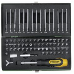   PROXXON 23.107 speciális bit készlet 75 részes 1/4" /6,3 mm) hosszú-rövid bitfejek