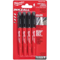   Milwaukee INKZALL™ jelölő filc készlet 0,6 mm 4 db fekete 48223154