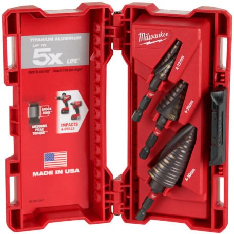 Milwaukee SHOCKWAVE™ IMPACT DUTY lépcsősfúró készlet 3 részes 48899266