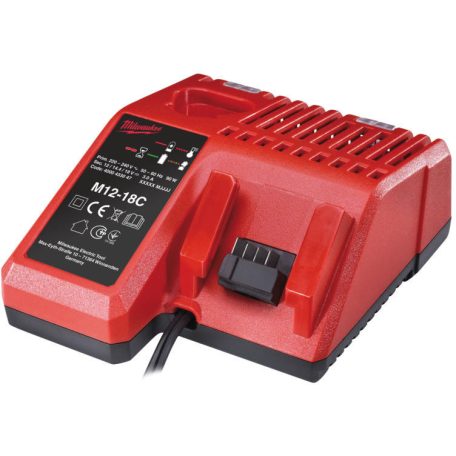 Milwaukee M12-18C intelligens töltő akkumulátortöltő szerszámgépekhez 12 V/18 V (4932352959)