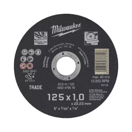 Milwaukee vágókorong 125x1mm