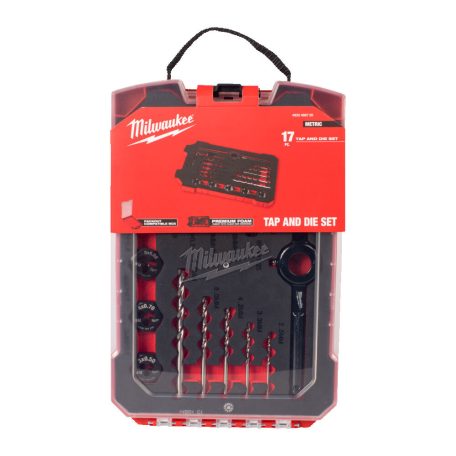 Milwaukee kézi menetfúró és vágó készlet 17 részes