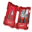 Milwaukee lépcsős fúró + fúrószár készlet 10 db-os 4932501119