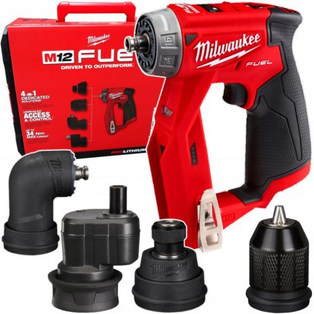 Milwaukee M12 FDDXKIT-0X akkus levehető tokmányú fúrócsavarozó 12V alapgép (akku és töltő nélkül)