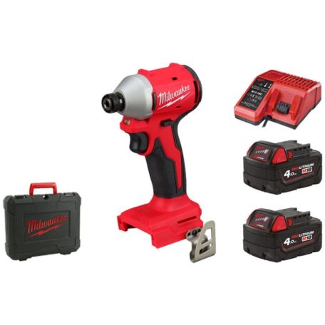 Milwaukee M18 BLIDRC-402C Akkus ütvecsavarozó kofferben 2x4, 0Ah/18V