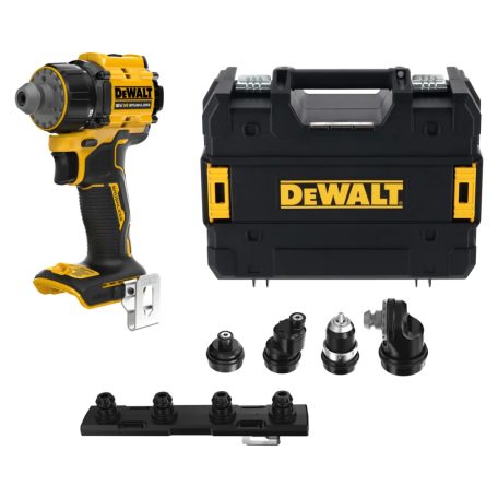 Dewalt DCD803 18V akkus fúrógép 4 cserélhető tartozékkal - akku és töltő nélkül, kofferban