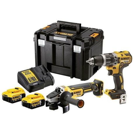 DeWALT DCK2080P2T akkus gépszett 18 V XR ütvefúró-csavarozó + sarokcsiszoló DCD796 DCG405 2 × DCB184 DCB115 TSTAK VI