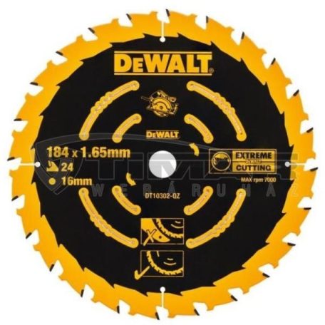 DeWALT DT10302-QZ körfűrészlap EXTREME Ø184 x 16mm 24T