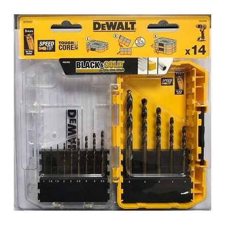 DeWALT DT70727-QZ csigafúró készlet HSS-TiN 14 db-os 1, 0-8, 0 mm