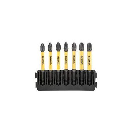 DeWALT TOUGHCASE Bitkészlet (SQ1-2-3) 7 részes, 57mm-es bittartóban (DT70824-QZ)