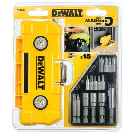 DeWALT DT7918 MagBox csavarozó bithegy készlet 15 részes