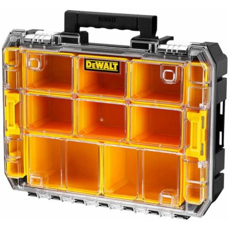 DeWALT DWST82968-1 TSTAK V átlátszó fedelű vízálló rendszerező tároló 543 x 350 x 100 mm (DWST1-71194 utódja)