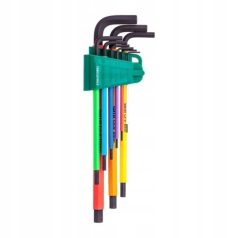   SATA imbuszkulcs készlet 9 részes 1.5-10 mm hosszú színkód jelölés ST09107CHBSJ